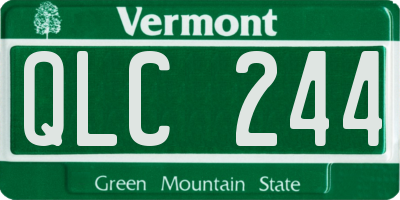 VT license plate QLC244
