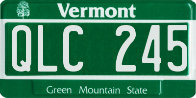 VT license plate QLC245