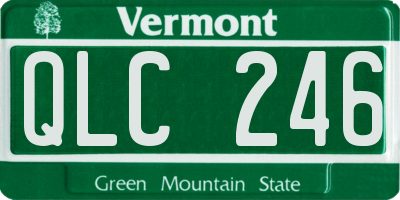 VT license plate QLC246