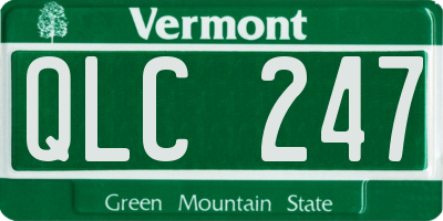 VT license plate QLC247