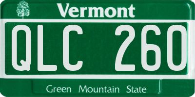VT license plate QLC260