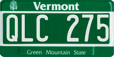VT license plate QLC275