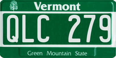 VT license plate QLC279