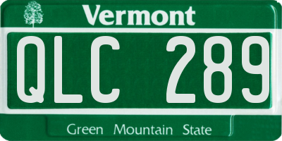 VT license plate QLC289