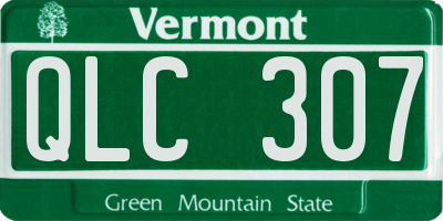 VT license plate QLC307