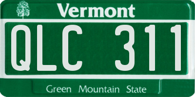 VT license plate QLC311
