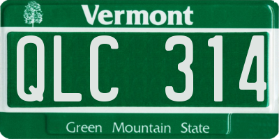 VT license plate QLC314