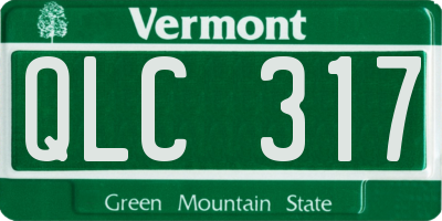 VT license plate QLC317