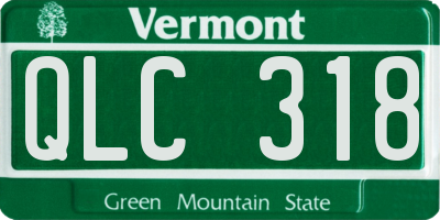 VT license plate QLC318