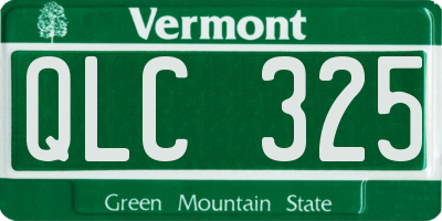 VT license plate QLC325