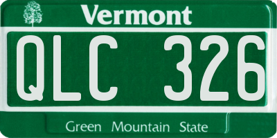 VT license plate QLC326