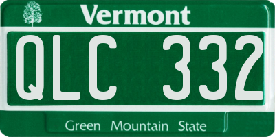 VT license plate QLC332