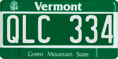 VT license plate QLC334