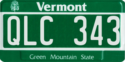 VT license plate QLC343
