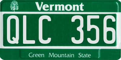 VT license plate QLC356