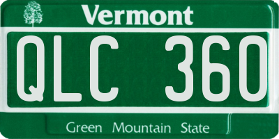 VT license plate QLC360