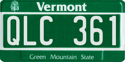 VT license plate QLC361
