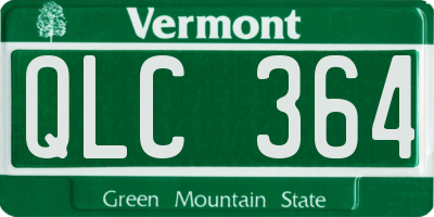 VT license plate QLC364