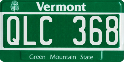 VT license plate QLC368