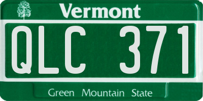 VT license plate QLC371