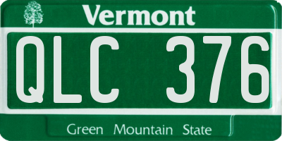 VT license plate QLC376