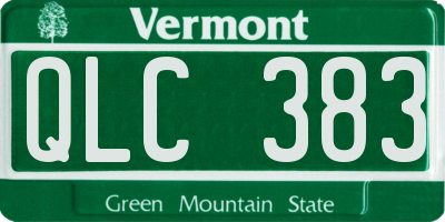 VT license plate QLC383
