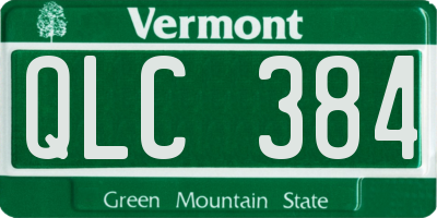 VT license plate QLC384