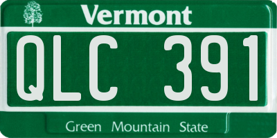 VT license plate QLC391