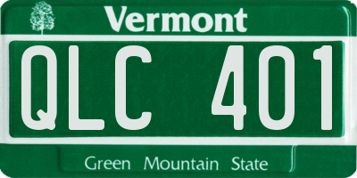 VT license plate QLC401