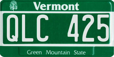 VT license plate QLC425