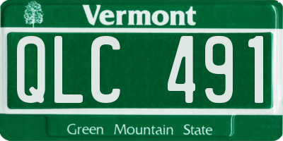 VT license plate QLC491