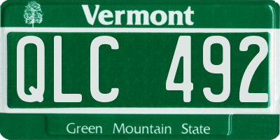 VT license plate QLC492