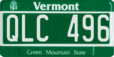 VT license plate QLC496