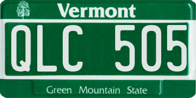 VT license plate QLC505