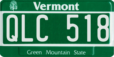 VT license plate QLC518