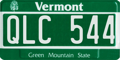 VT license plate QLC544