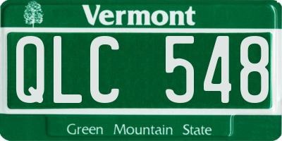 VT license plate QLC548