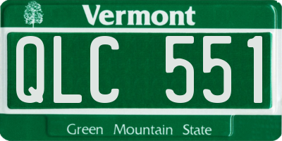 VT license plate QLC551