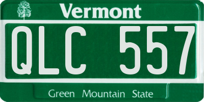 VT license plate QLC557