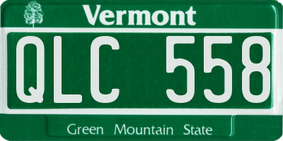 VT license plate QLC558
