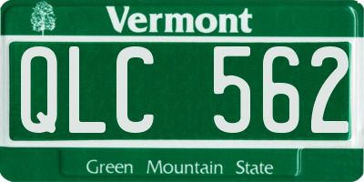 VT license plate QLC562