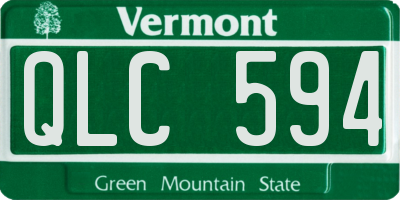 VT license plate QLC594