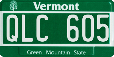 VT license plate QLC605