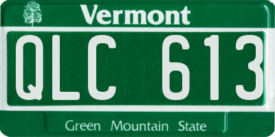 VT license plate QLC613