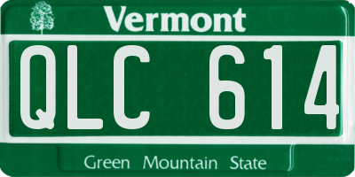 VT license plate QLC614