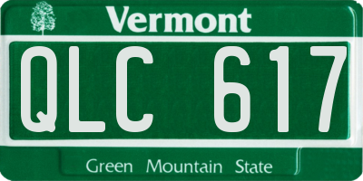 VT license plate QLC617
