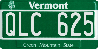 VT license plate QLC625