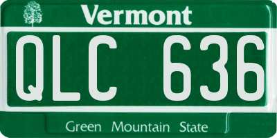 VT license plate QLC636