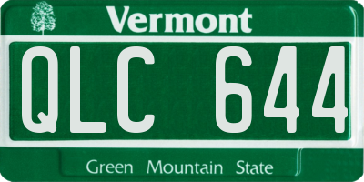 VT license plate QLC644