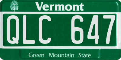 VT license plate QLC647